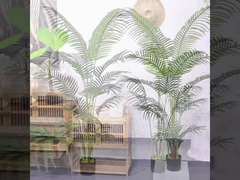 PONY Sztuczna podłoga drzewo palmowe Dekoracja wnętrza, garnek bez wody, naturalny wygląd