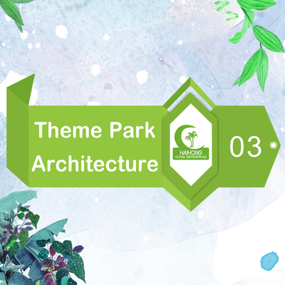 Architektura parku rozrywki SGS Sztuczne zielone drzewa