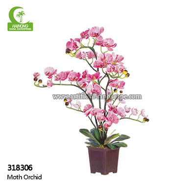Sztuczna orchidea ćmy przeciw blaknięciu 65 cm w różnych kolorach