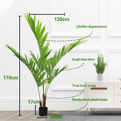 Soft Artificial Potted Floor Plants Kenita Pot For Home Decor Uv Resistant