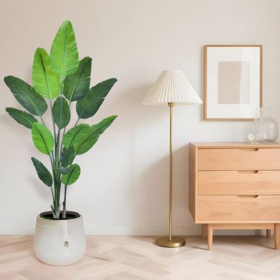 Faux Traveller's Palm Tree (artificial birds of paradise plant​) - 180cm/210cm Realistic PE Leaf Artificial Plant for Indoor Outdoor Decor