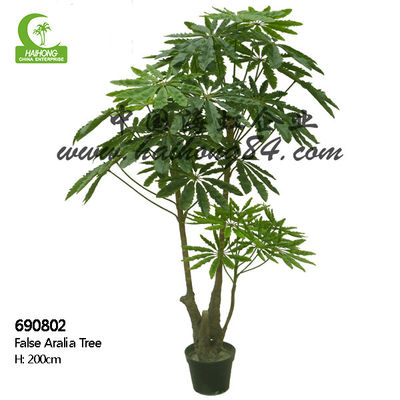Chinese Factory Handmade 200cm Artificial False Aralia Tree For Garden And Theme Park Decoration