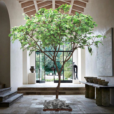anti UV Artificial Landscaping Trees Green Maple hotel Decoration