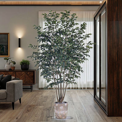 Ultrarealistyczne, wielopienne sztuczne drzewo fikusa, 2,5 m, sztuczne drzewo banian do dekoracji hotelu, domu, salonu