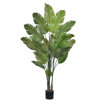 Nowość Haihong Sztuczne rośliny wewnętrzne Realistyczny Rajski Ptak Sztuczna roślina Tropikalna Palma Dekoracja Salonu dla Domu