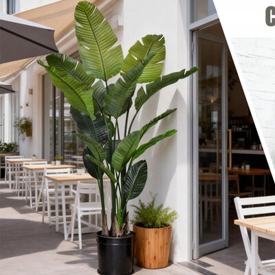 Wysokiej jakości liście o realistycznym wyglądzie Sztuczna roślina Strelitzia Nicolai Ognioodporna sztuczna Rajska Ptaka do wnętrz i na zewnątrz